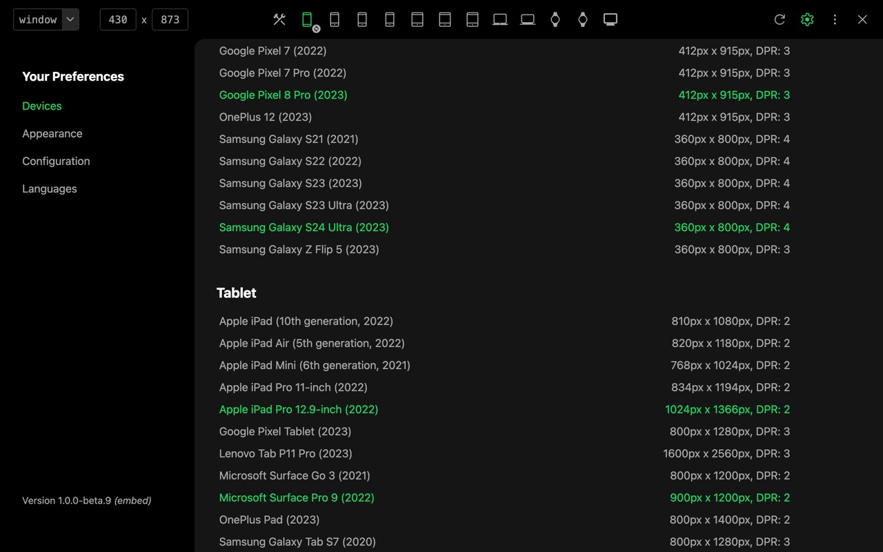 Viewport Resizer: Ultimate Device Emulator & Website Testing Tool screenshot