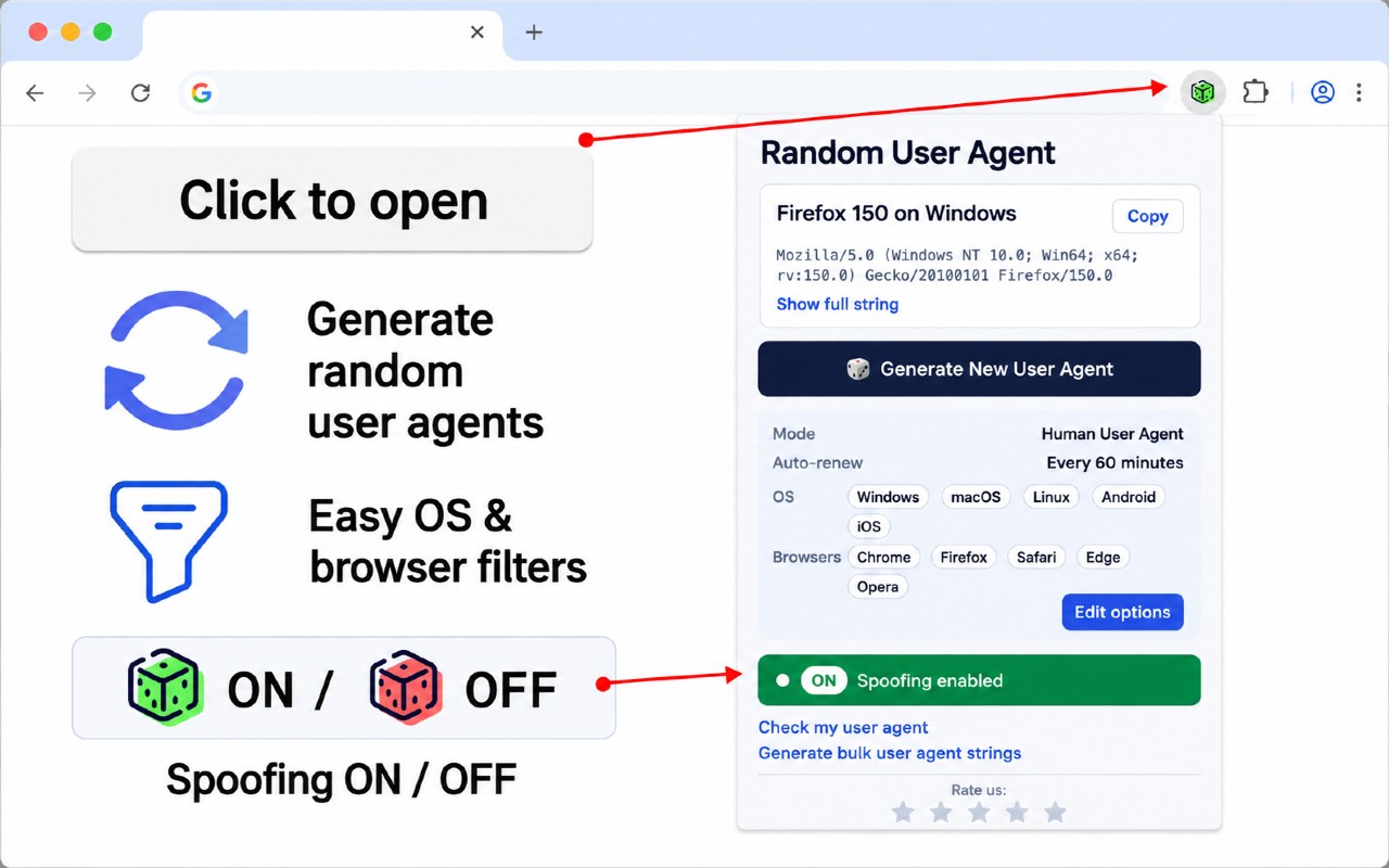 Random User Agent screenshot