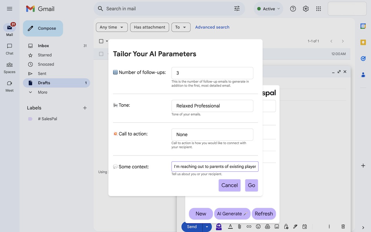 Salespal screenshot