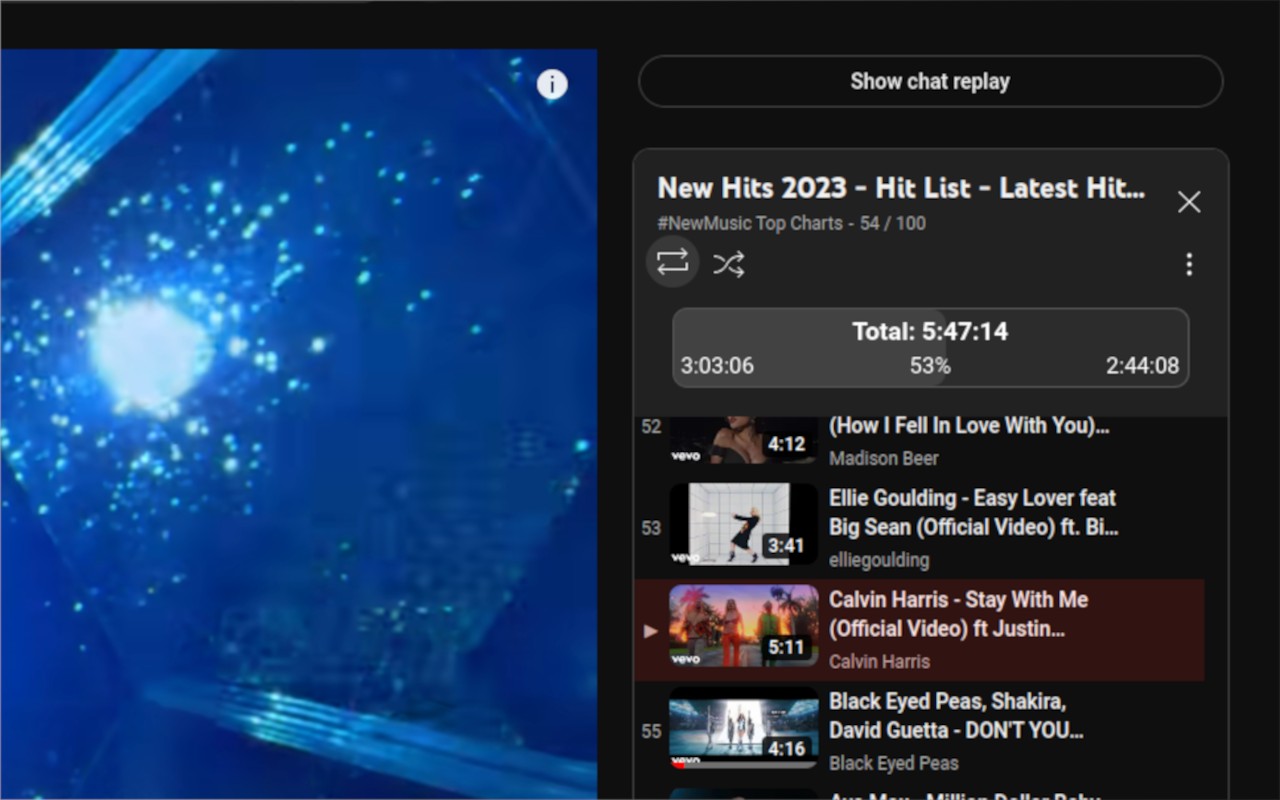 YouTube Playlist Duration bar screenshot