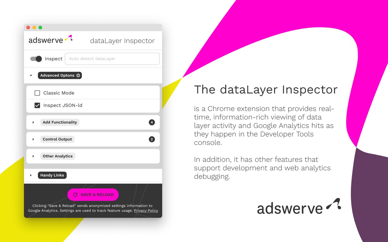 Adswerve - dataLayer Inspector+ screenshot