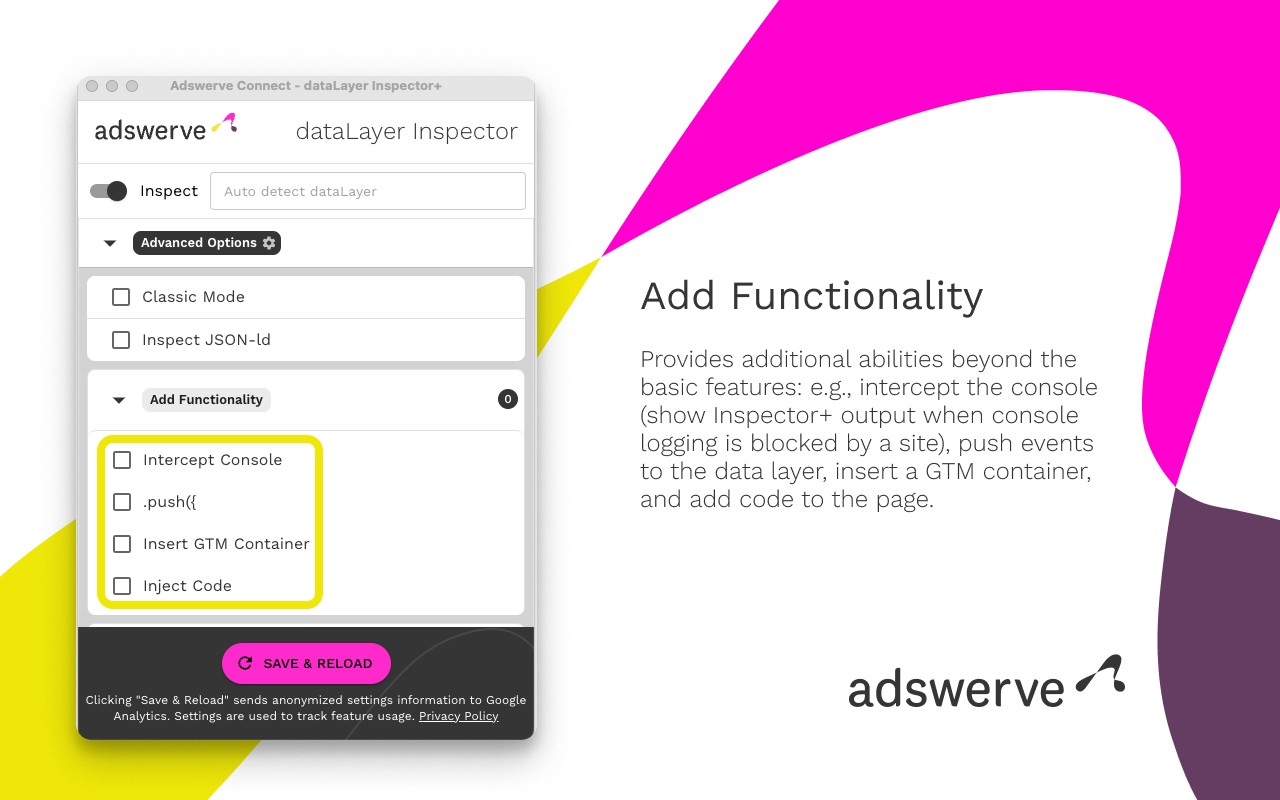 Adswerve - dataLayer Inspector+ screenshot