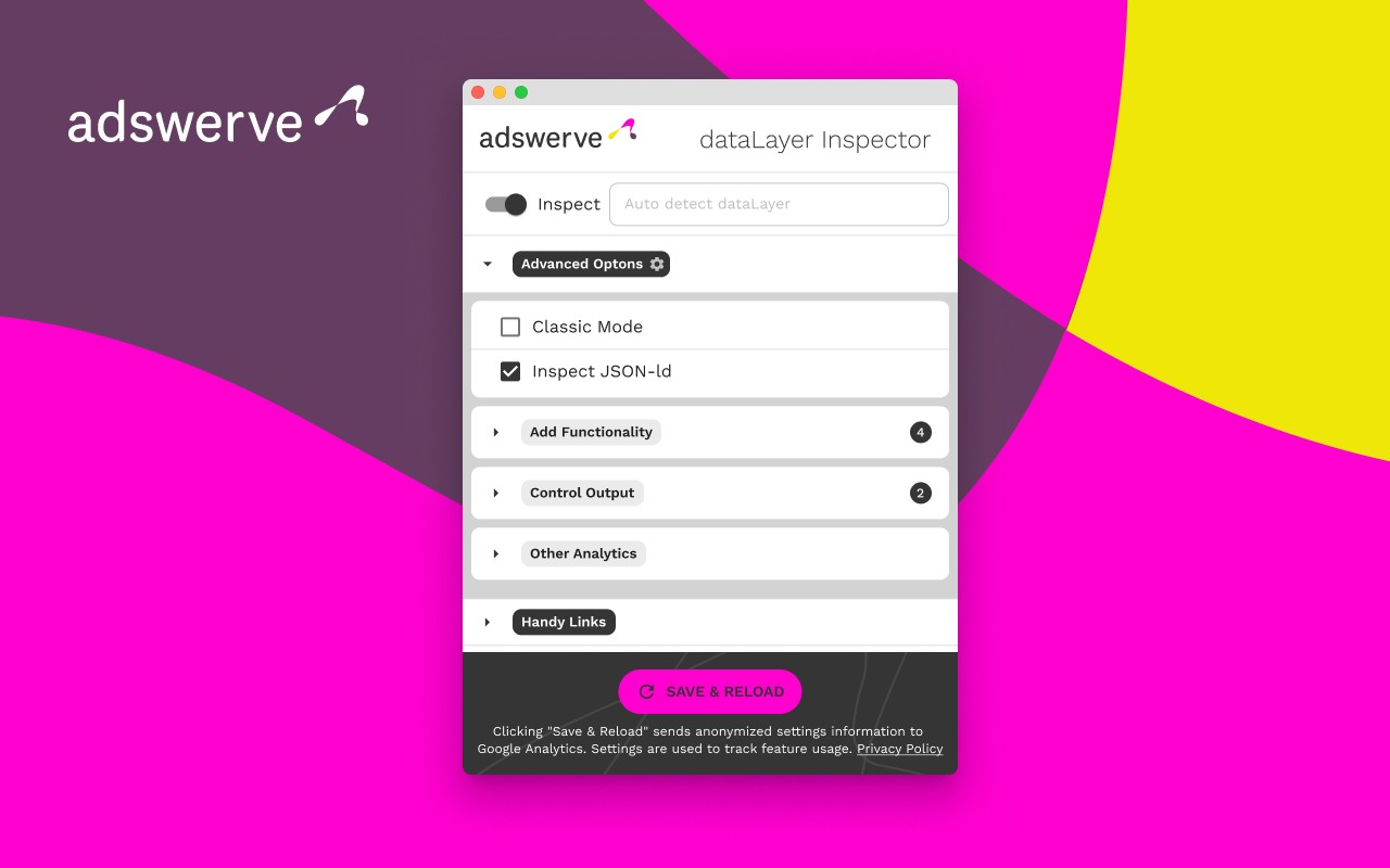 Adswerve - dataLayer Inspector+ screenshot