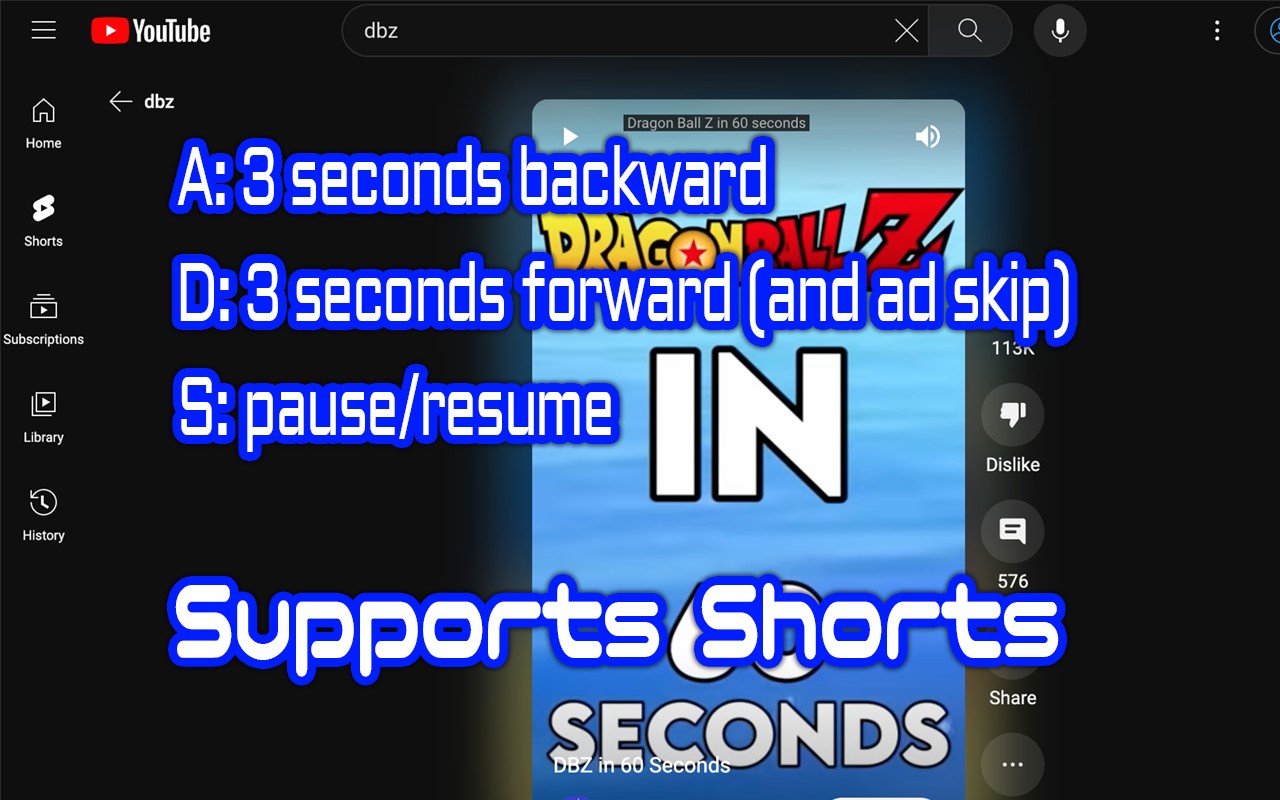 YouTube Keyboard Shortcuts Plus screenshot