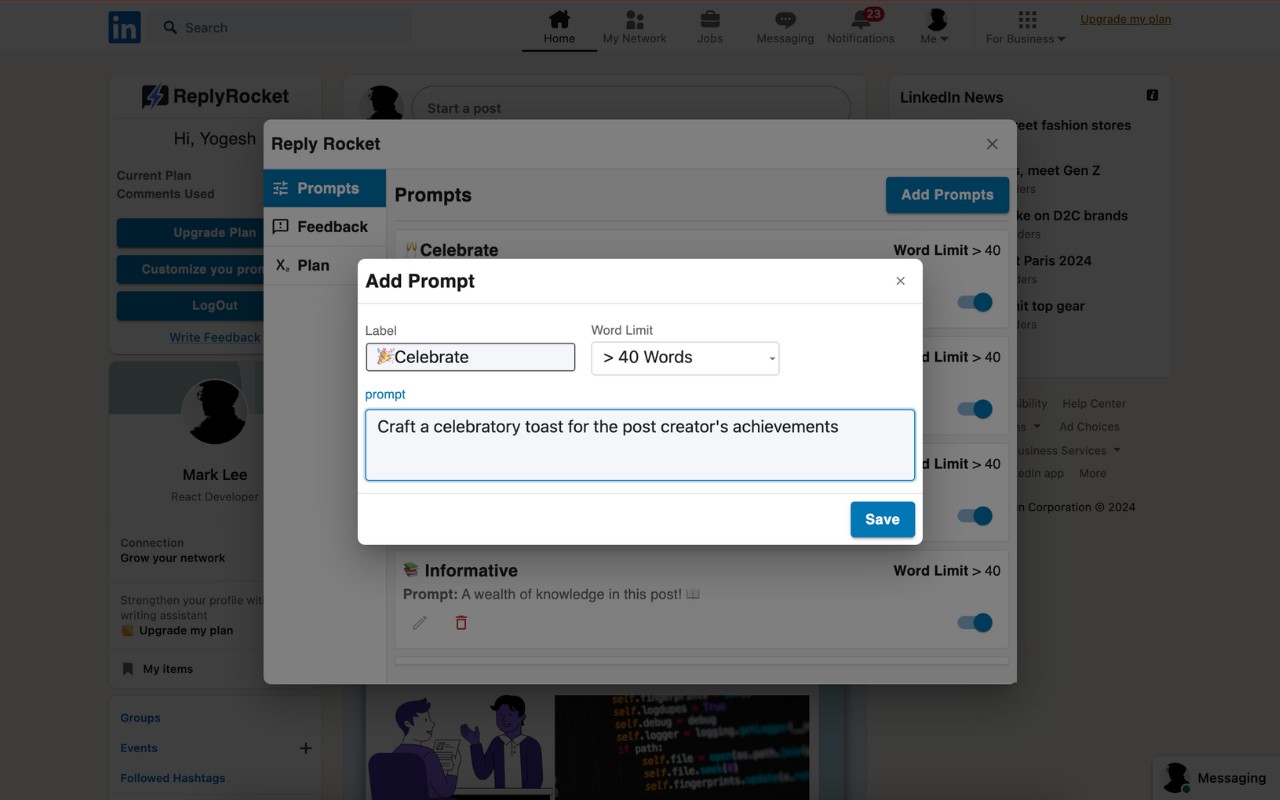 ReplyRocket screenshot
