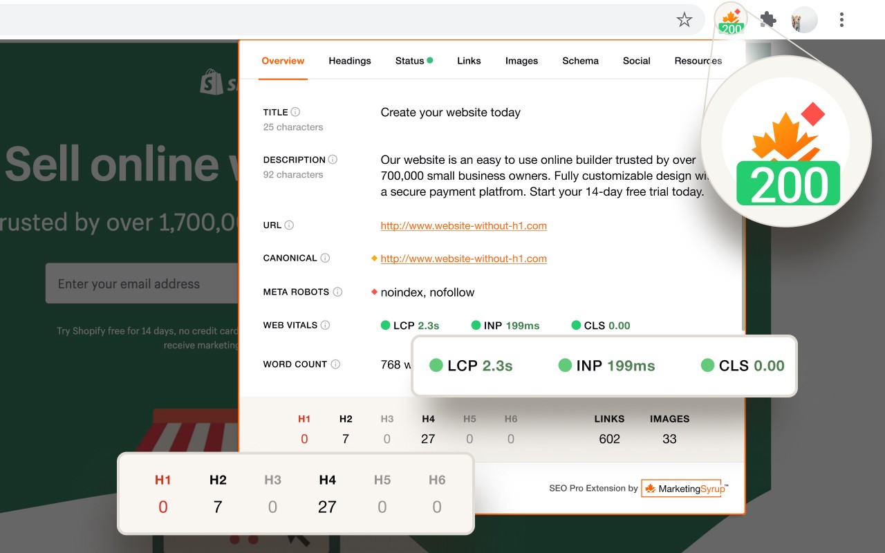 SEO Pro Extension screenshot