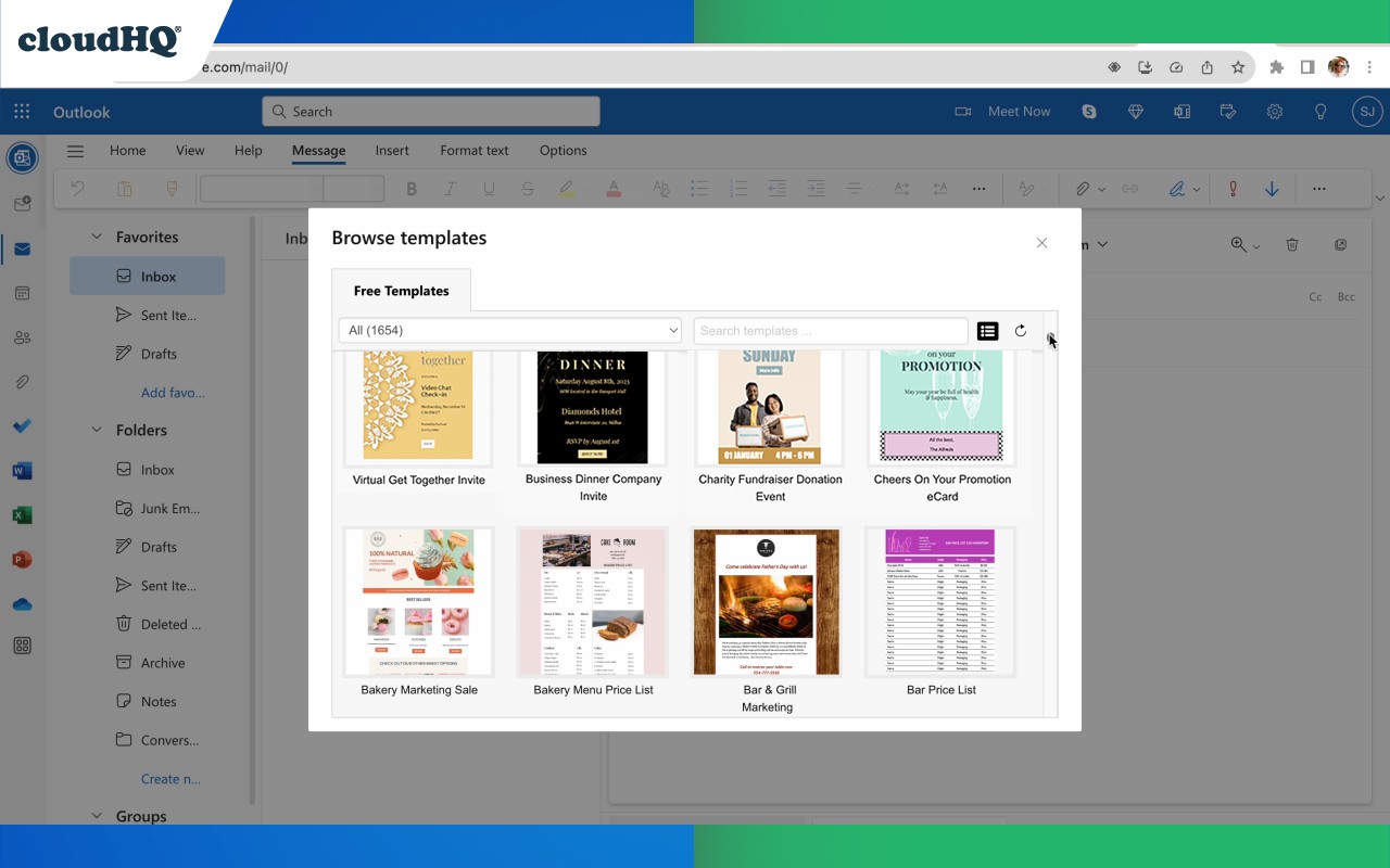 Outlook Email Templates by cloudHQ screenshot