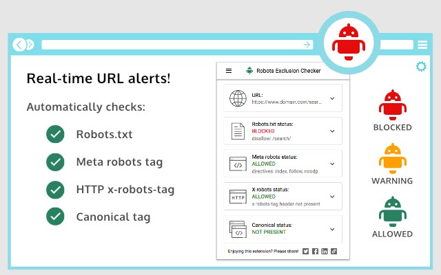 Robots Exclusion Checker screenshot
