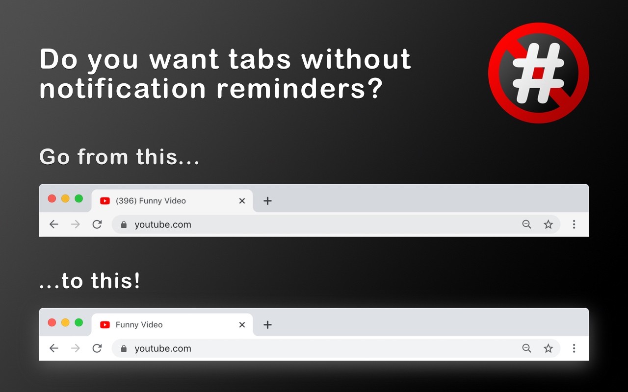 Remove YouTube™ Tab Number screenshot