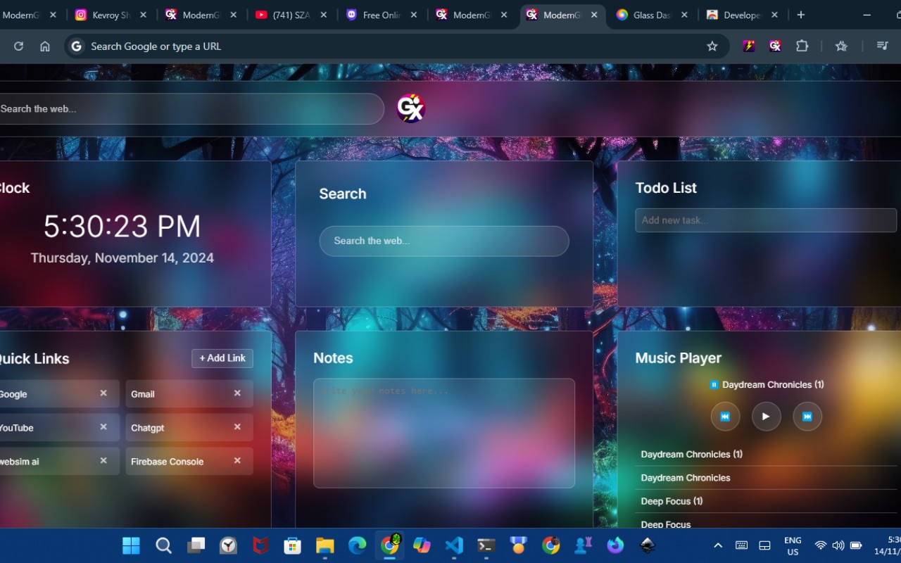 Modern Glass Widget Theme-X Evolution screenshot
