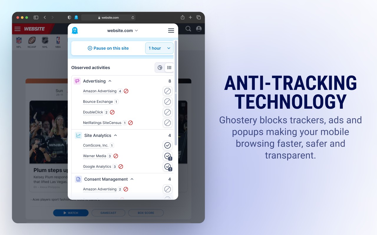 Ghostery AdBlocker for Privacy screenshot