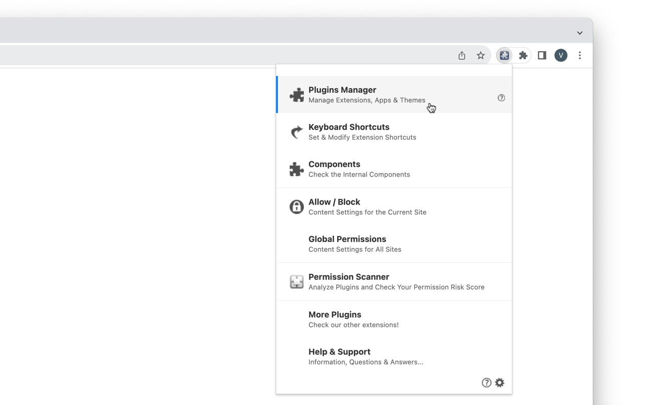 Plugins screenshot