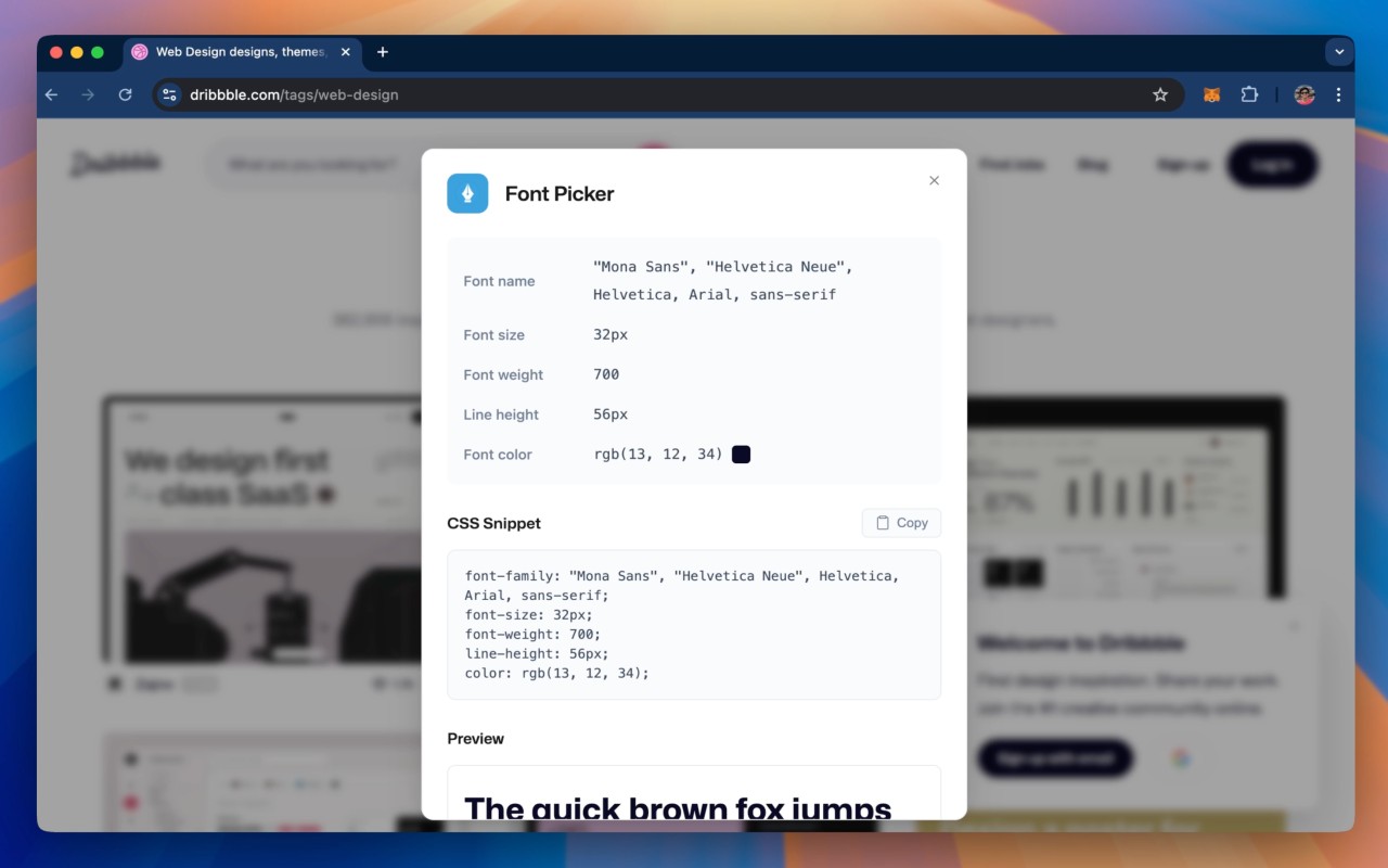 Font Picker screenshot