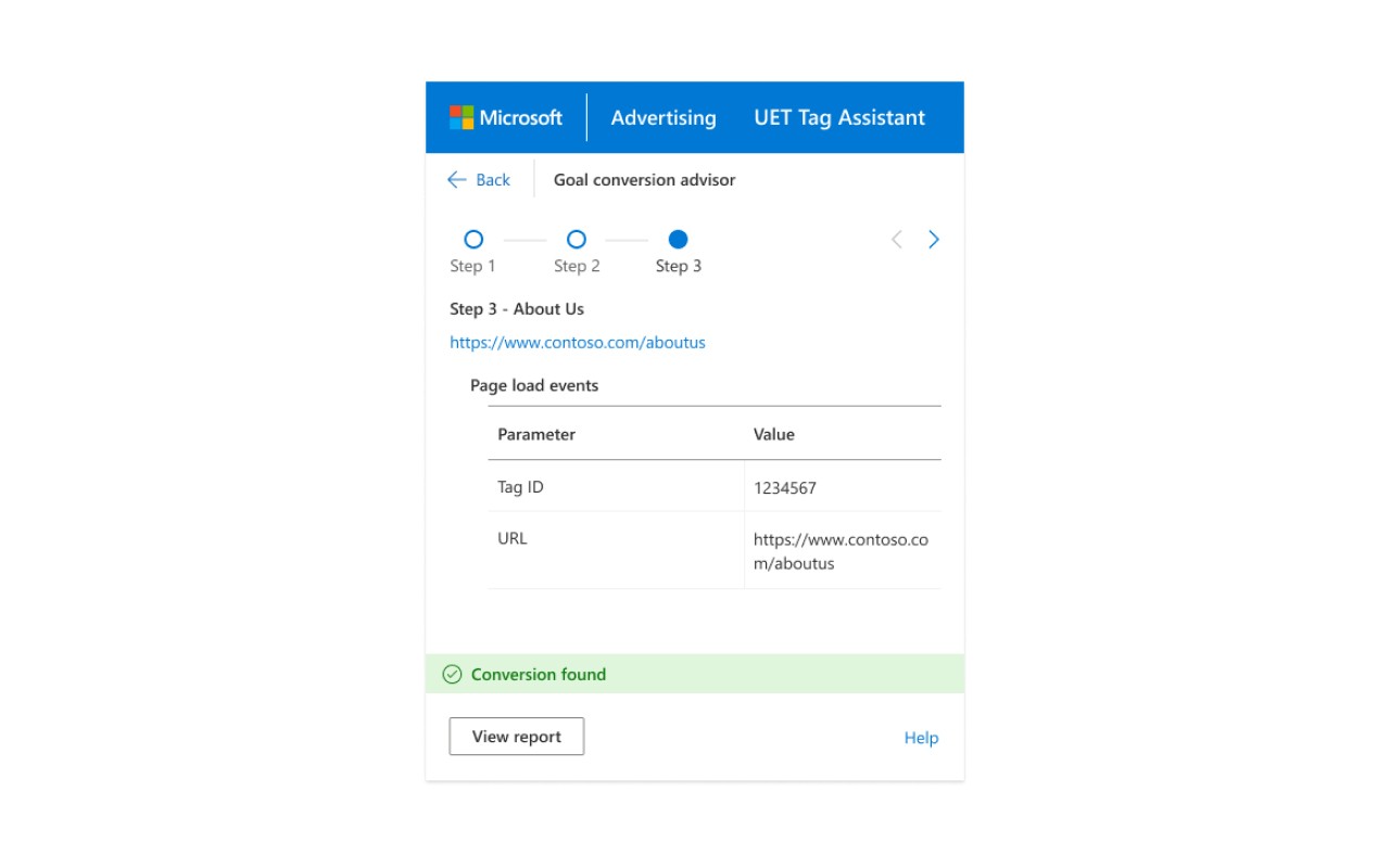 UET Tag Helper (by Microsoft Advertising) screenshot