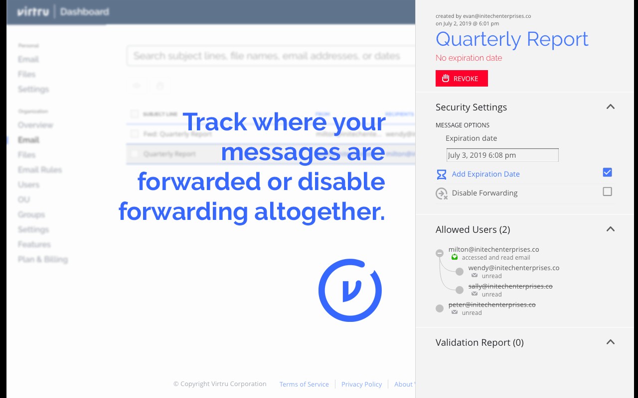 Virtru Email Protection screenshot