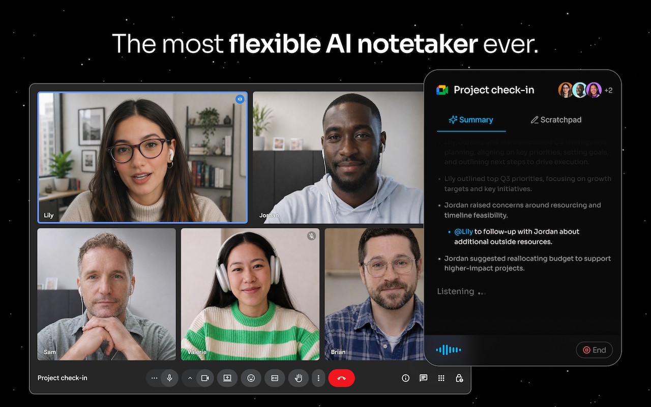 Fathom AI Note Taker for Google Meet screenshot