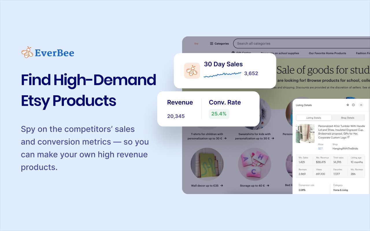 EverBee - Find Best Selling Products on Etsy screenshot