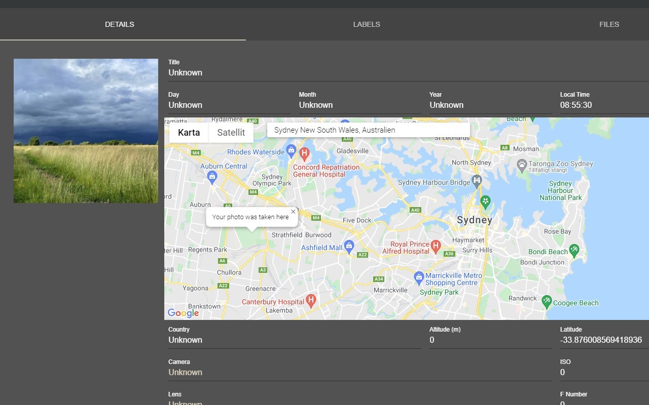 Geolocation Plugin for PhotoPrism screenshot