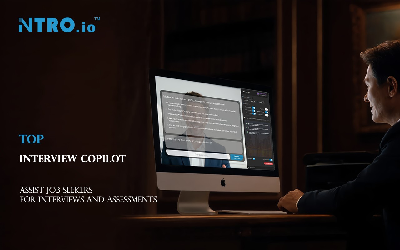 Ntro.io: Free Job Interview Copilot for Live Coding & Skill Asessment screenshot