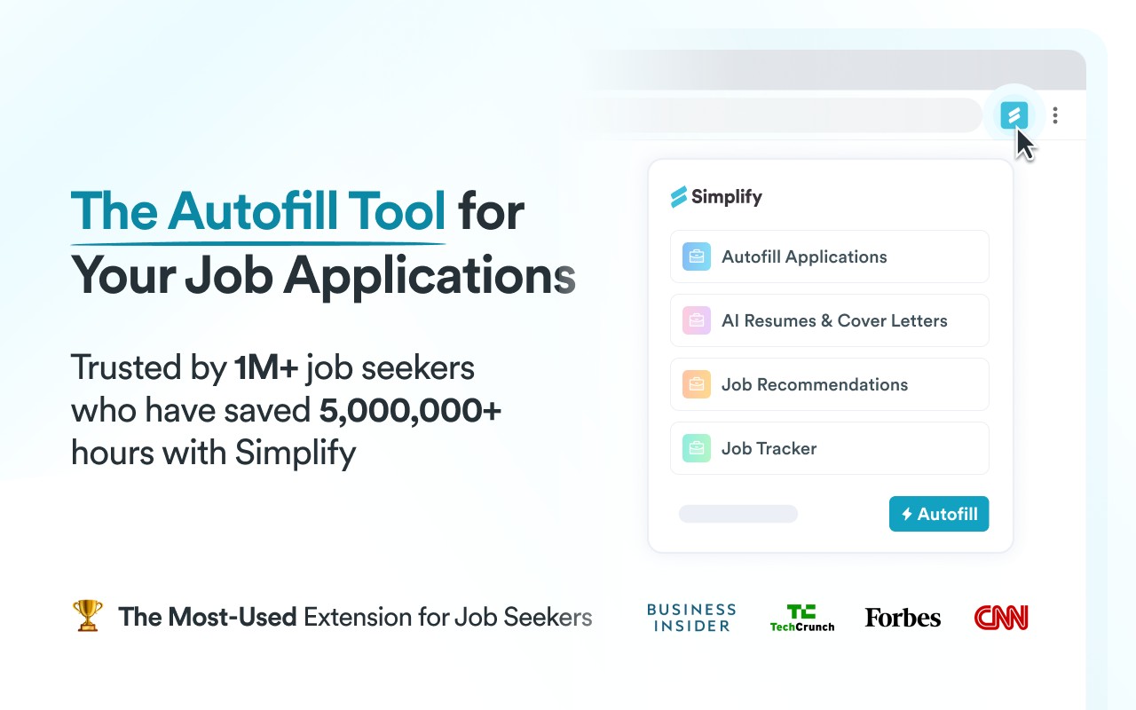 Simplify Copilot - Autofill job applications, job tracker & AI resumes screenshot