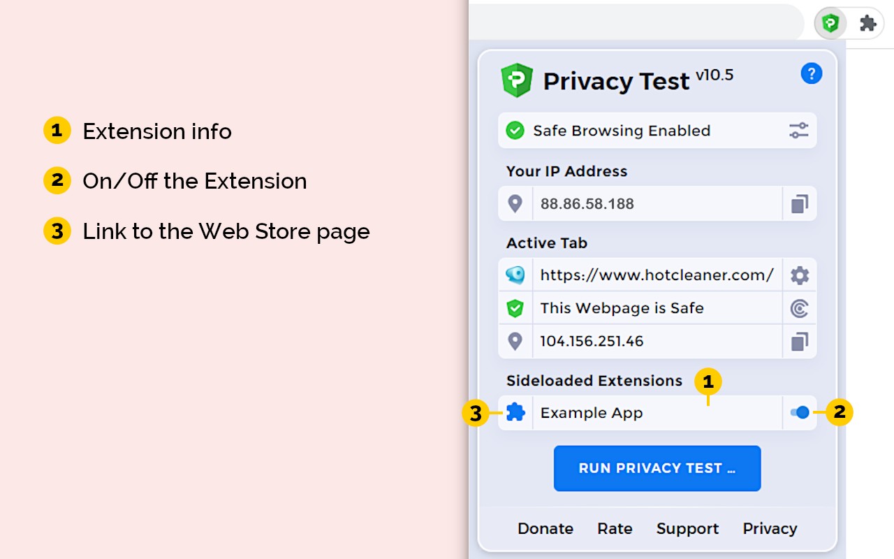 Privacy Test screenshot