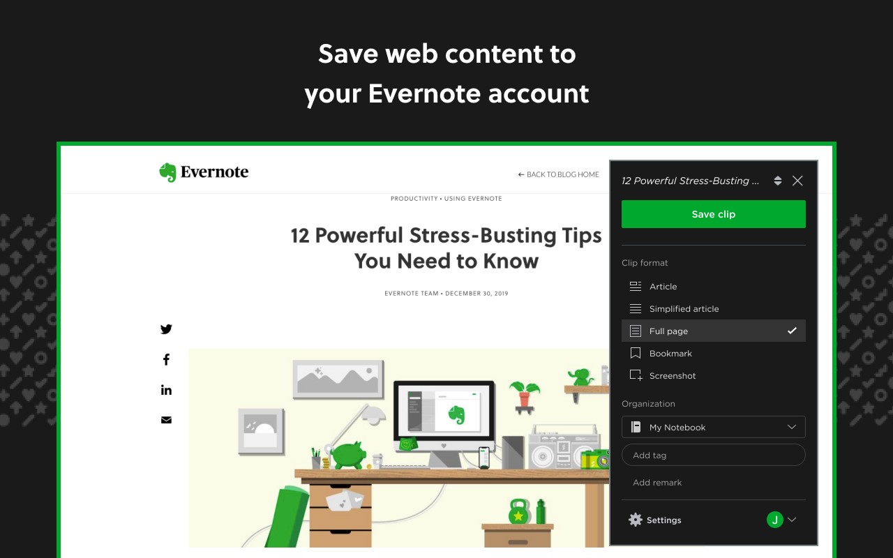 Evernote Web Clipper screenshot