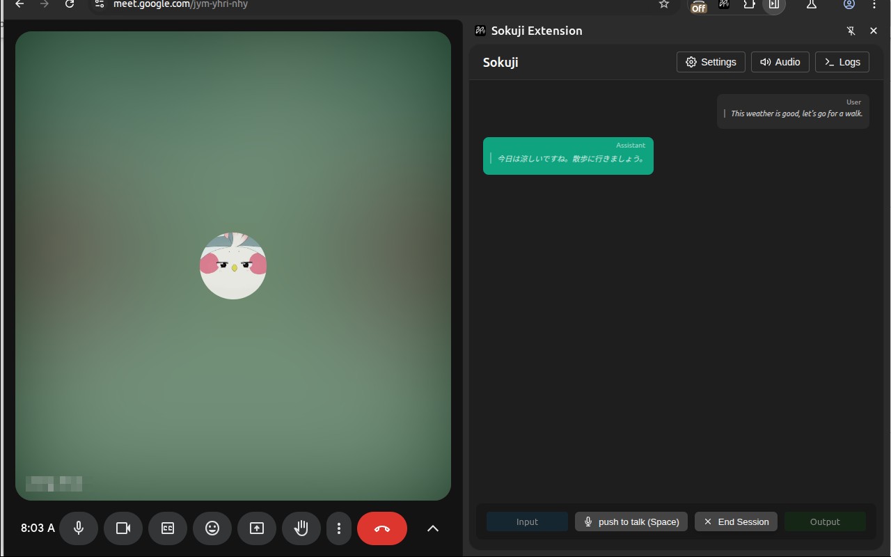 Sokuji - AI Meeting Translator screenshot
